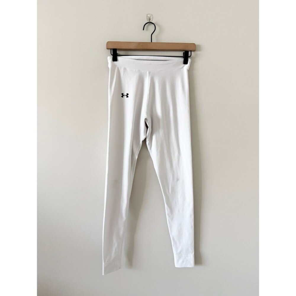 Under Armour Coldgear Compression Leggings in White Size M
